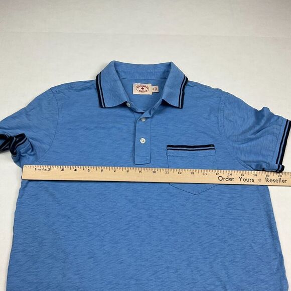 Brooks Brothers Mens Cotton Polo Shirt Blue Short Sleeve Casual Button Up Medium - Picture 7 of 11